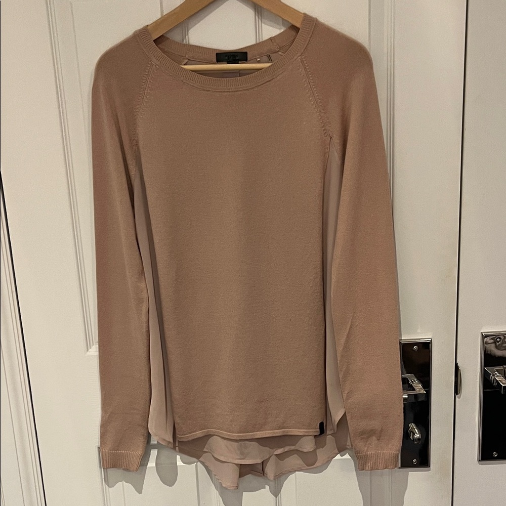 RUDSAK Women's dusty pink  sweater with chiffon back